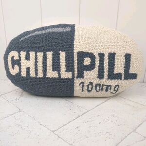 Chill Pill Funny Decorative Throw Pillow Dorm Teen Room Decor Relax Anxiety
